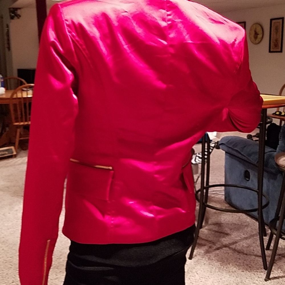 Cache Red Satiny Jacket - Picture 4 of 7
